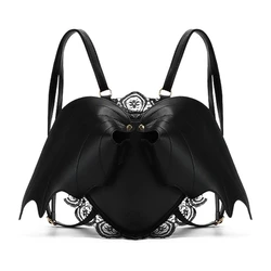 Mini Women's Backpacks Trend Lace Female Bag Small Halloween Bags Black Bat Wings Rucksack For Girls Fashion Backpack