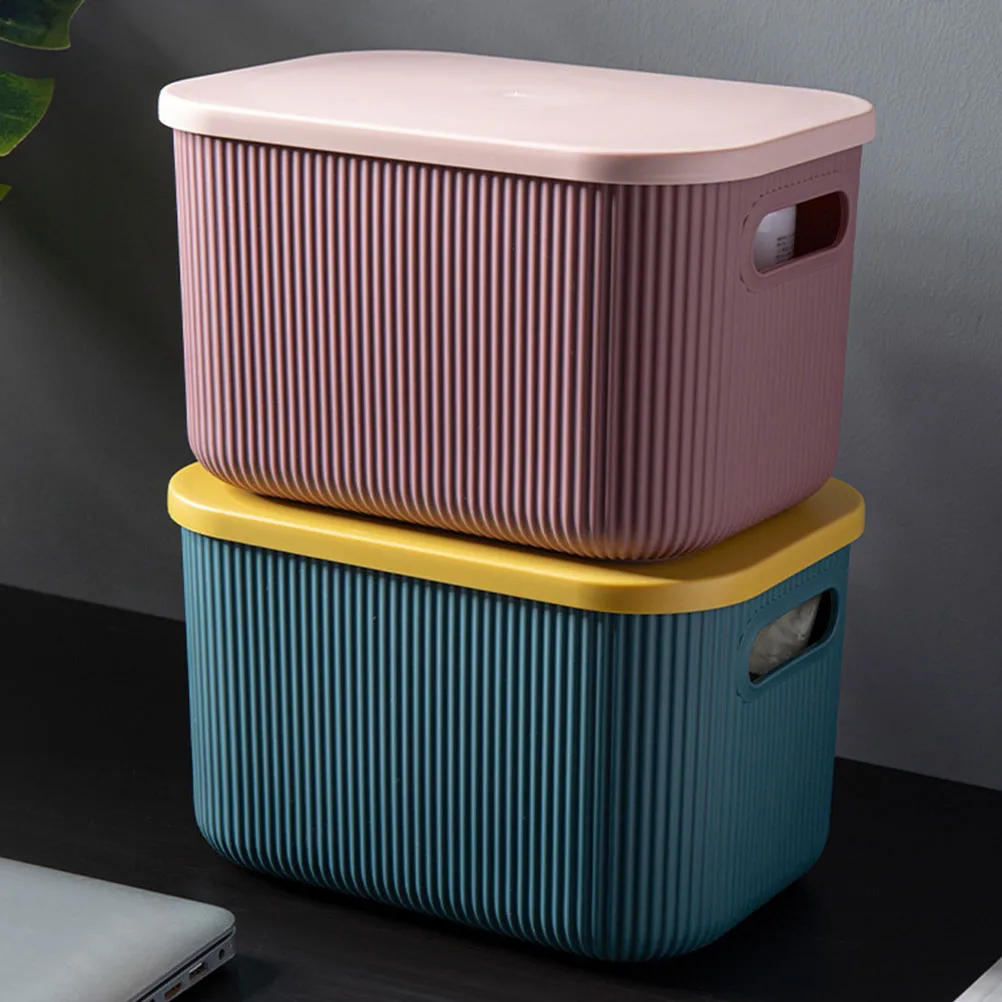 

1pc Colorful Storage Box Modern Large Plastic Organizer For Home Office Bedroom Clothes Snacks Cosmetics Multipurpose Household