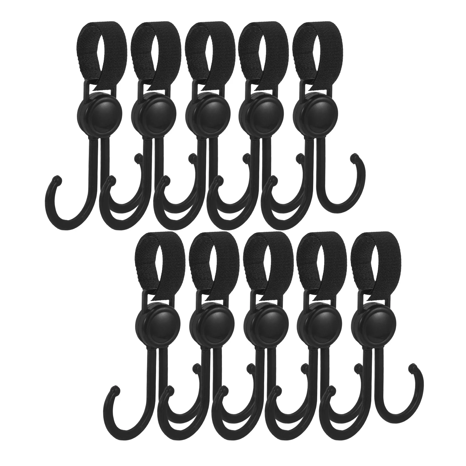 10 pçs fortes ganchos de carga grandes cabides de saco de compras para carrinhos de bebê veículos elétricos universal durável prático