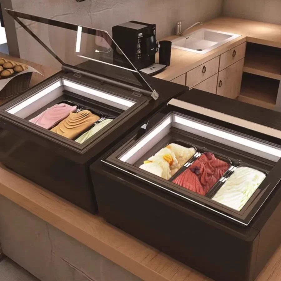 desktop ice cream display cabinet