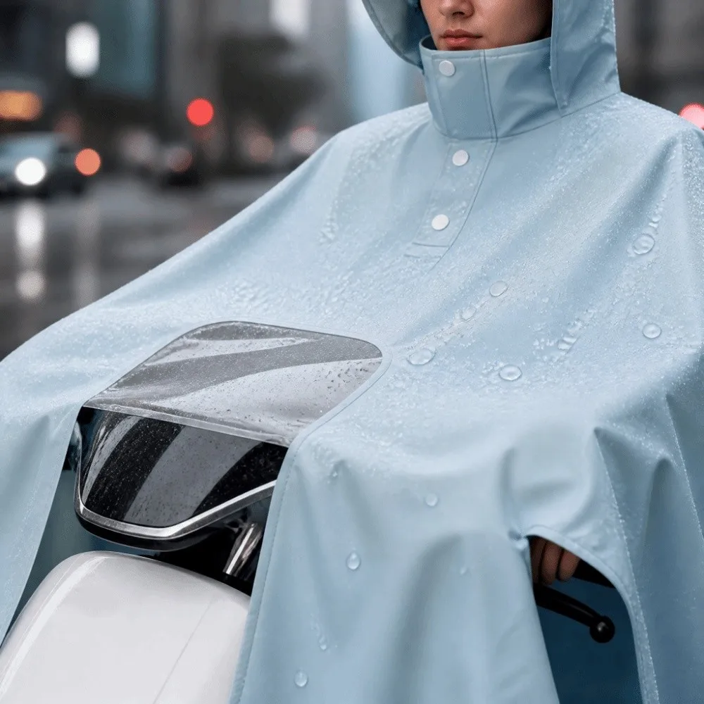 Oversized Thickened Rain Poncho Enlarged Waterproof Rain Cover Integrated Design Heavy Rain Proof Waterproof Rain Cape Rainy Day