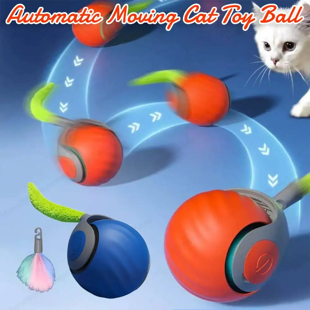 سبيدي تيل 2.0 ألعاب القط التلقائي كرة دوارة القط ألعاب تفاعلية قابلة للشحن الذكية الحيوانات الأليفة لعبة كهربائية القط تتحرك المطارد الماوس #1