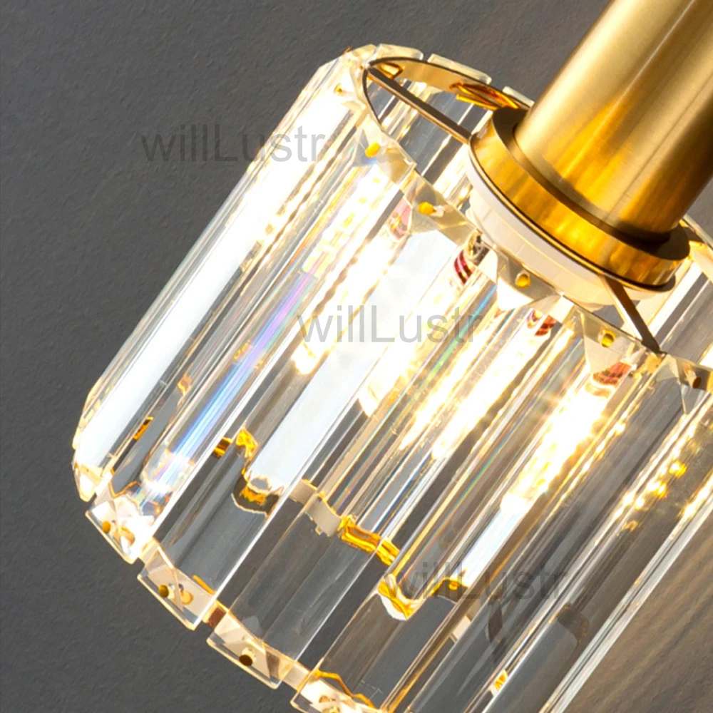 

Glass Crystal Ceiling Pendant Lamp Suspension Light Bedside Dinning Table Hotel Restaurant Bar Shop Deluxe Glitter Chandelier