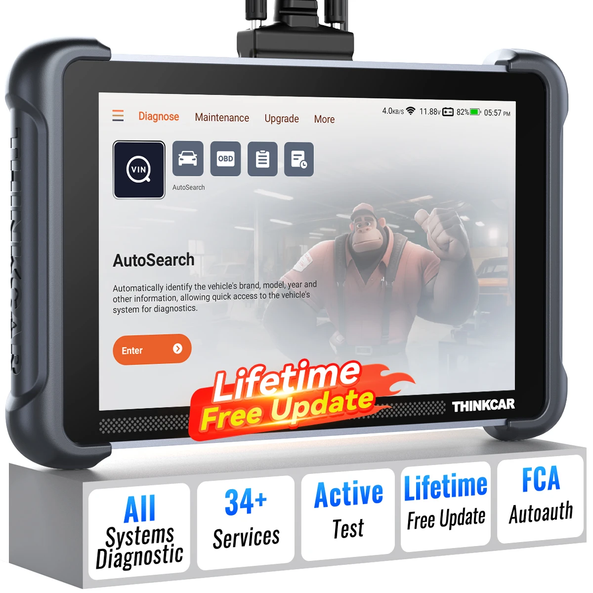 THINKCAR THINKSCAN 689 Car Diagnostic Device with 34 Reset Lifetime Free Update Cable Connection Full System Obd2 Scanner