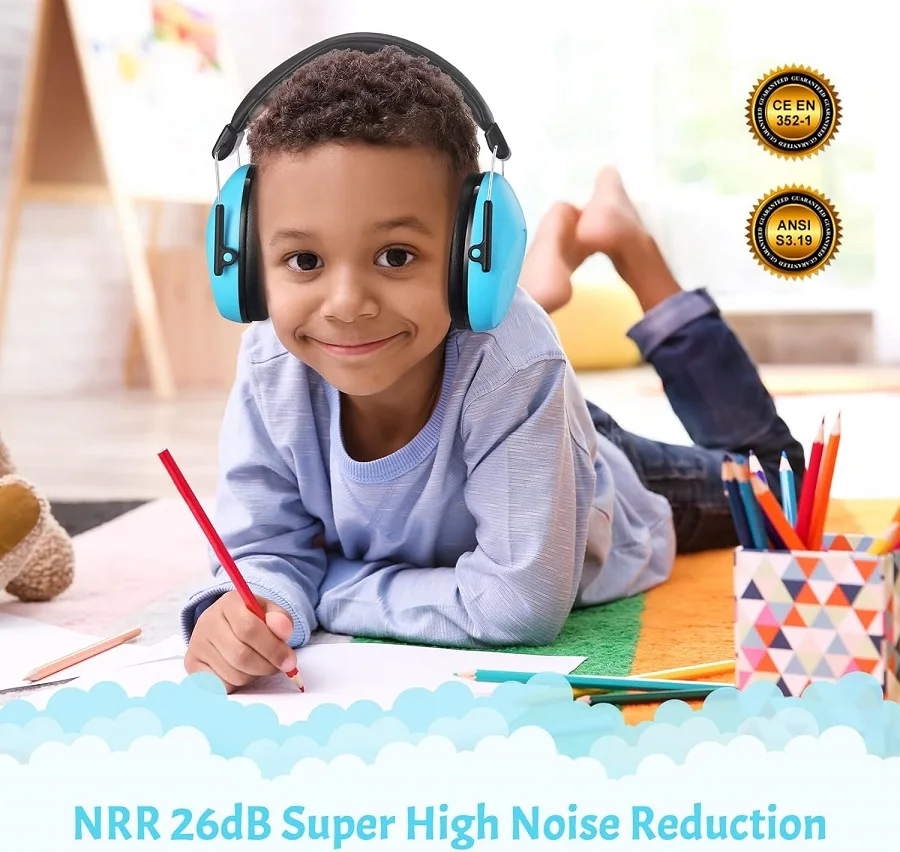 Kid Ear Protection Baby Noise Earmuffs Noise Reduction Ear Defenders earmuff for children Adjustable nrr 25db Safety Muffs