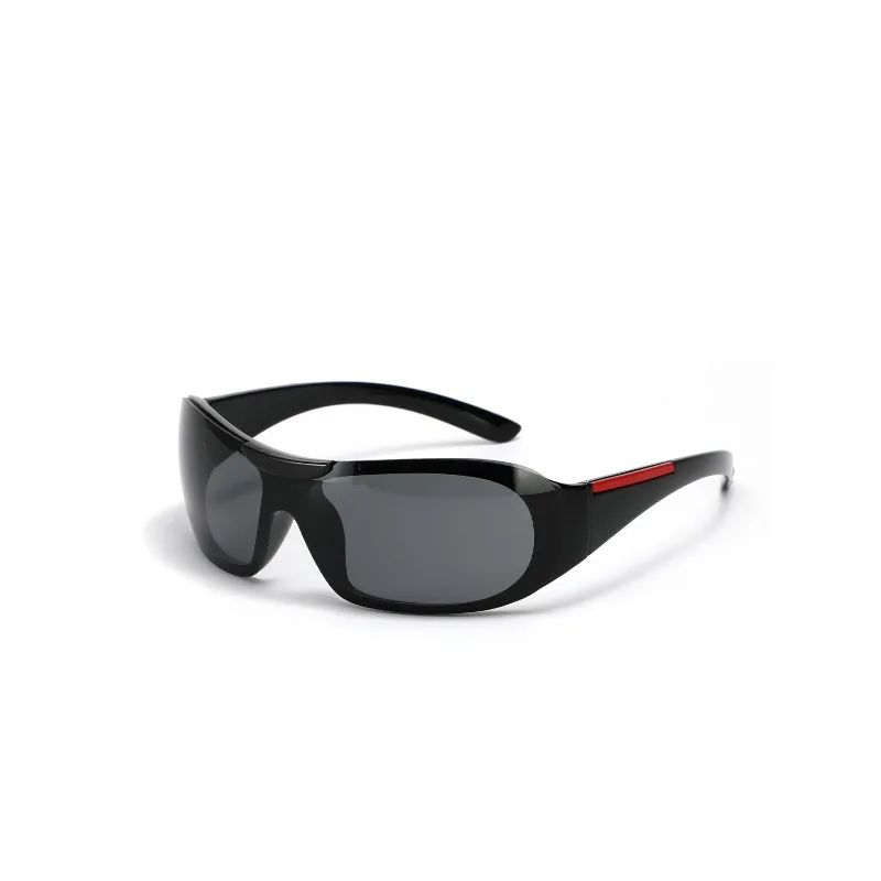 

2026 BrandNew grunge y2k Men and women fashion cycling sunglasses one-piece futuristic hip-hop glasses outdoor sports sunglasses