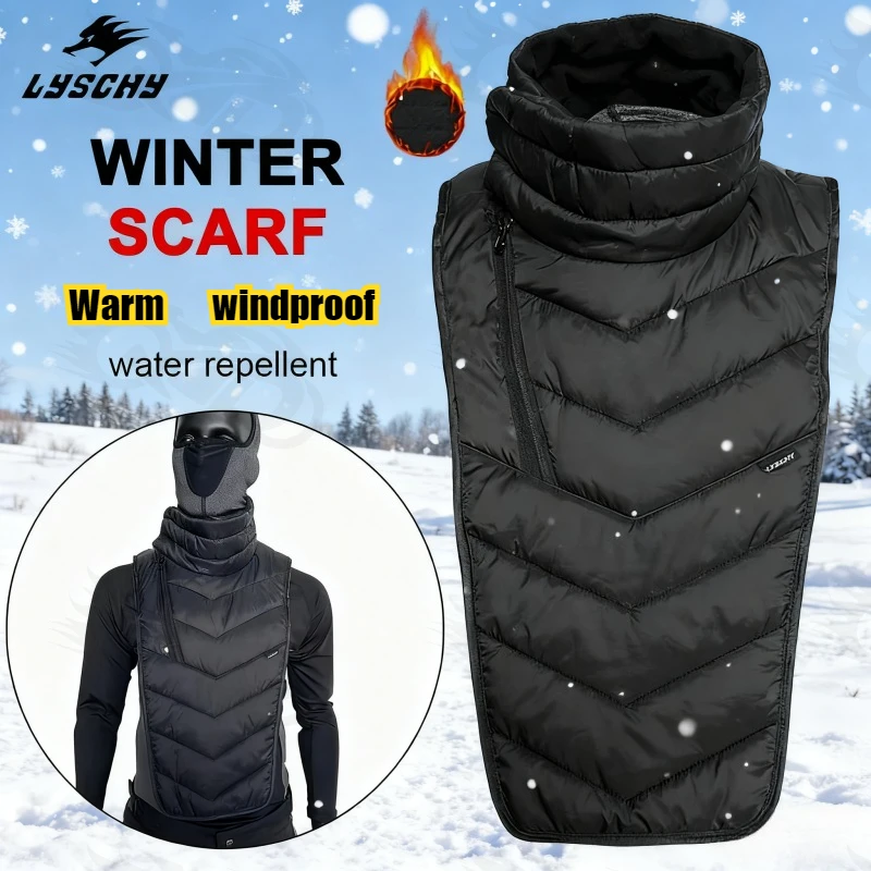 

LYSCHY зимний теплый мотоциклетный шарф на шею, ветрозащитный водонепроницаемый воротник, головные уборы, лыжная Балаклава для сноуборда, утеплитель для шеи