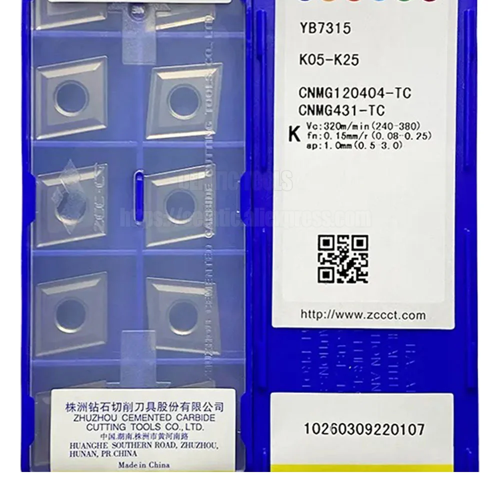 

ZCC CNMG120404-TC YB7315 YBD152C Carbide Turning Inserts CNMG431 CNMG1204 04 TC For Cast Iron