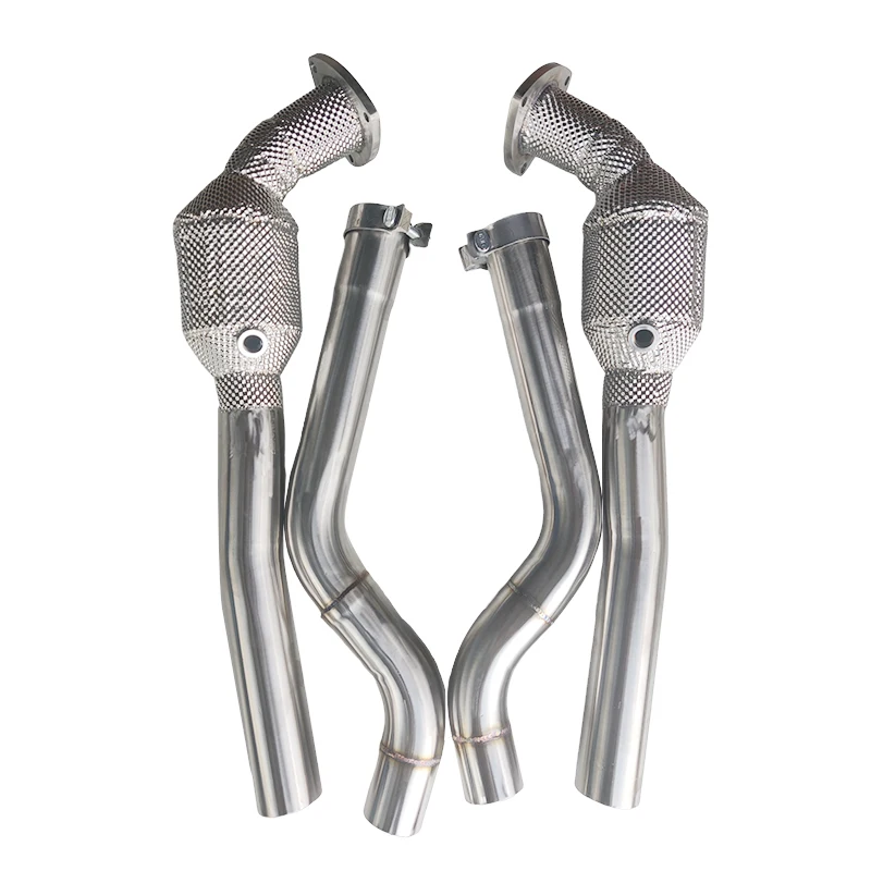 Factory Customized 304 Stainless Steel Exhaust Pipe Exhaust Catted Downpipe for Maserati Gran Turismo/GT 4.2L