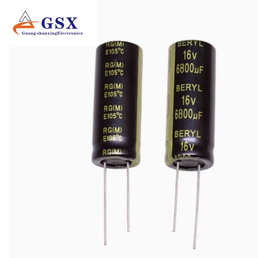 

BERYL High Quality Aluminum Electrolytic Capacitor 16v6800uf 16 * 40 Emerald RG High Frequency Long Life