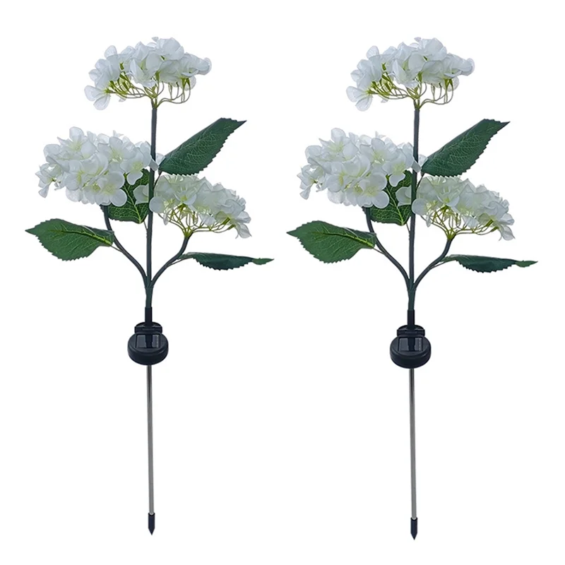 

A06T-2Pcs Garden Lights Solar Garden Road Light LED Outdoor Courtyard Decoration Flower Style Courtyard