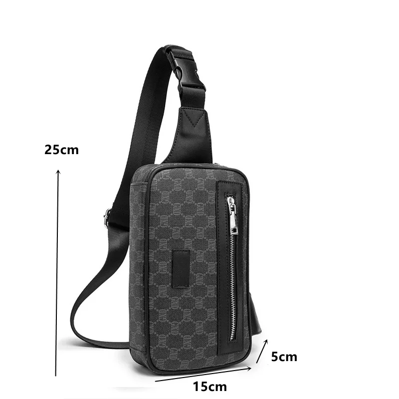 Bolso de pecho de diseñador a la moda, bolso de mensajero para hombre, bolso de hombro de cuero PU para hombre de negocios, bolsos de mano, bolsos