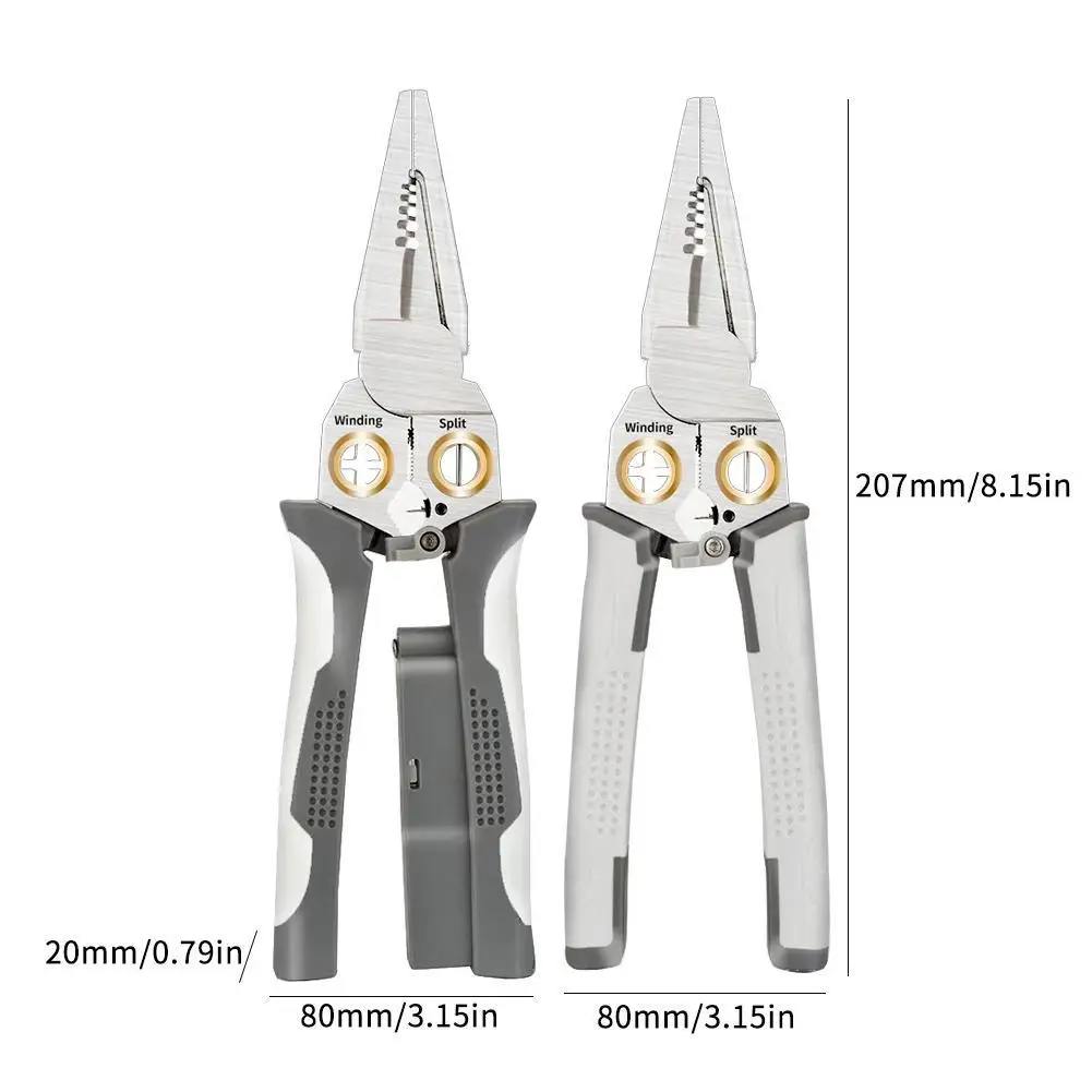 8 In1 Wire Stripper Tools Multitool Pliers AutomaticStripping Cutter Crimping Cable Wire Electrician Repair Tools