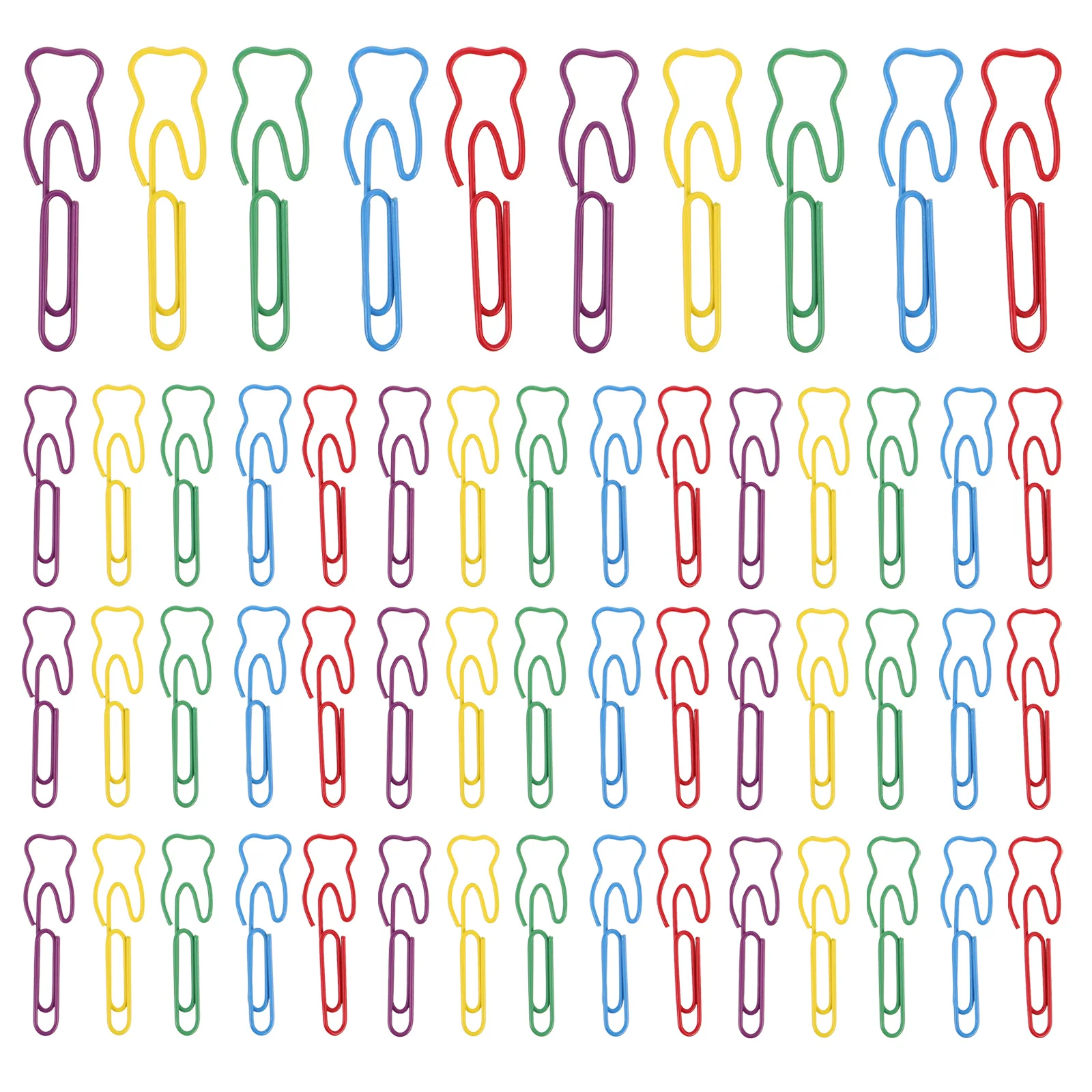 

100pcs Tooth Shaped Paper Clips Mini Metal Document Fasteners For Office School Home Craft Scrapbooking Stationery Page Holder