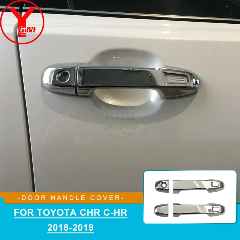 

YCSUNZ chrome side door handle cover parts For toyota chr 2018 2019 accessories door handle protectors for toyota c-hr 2019 2017