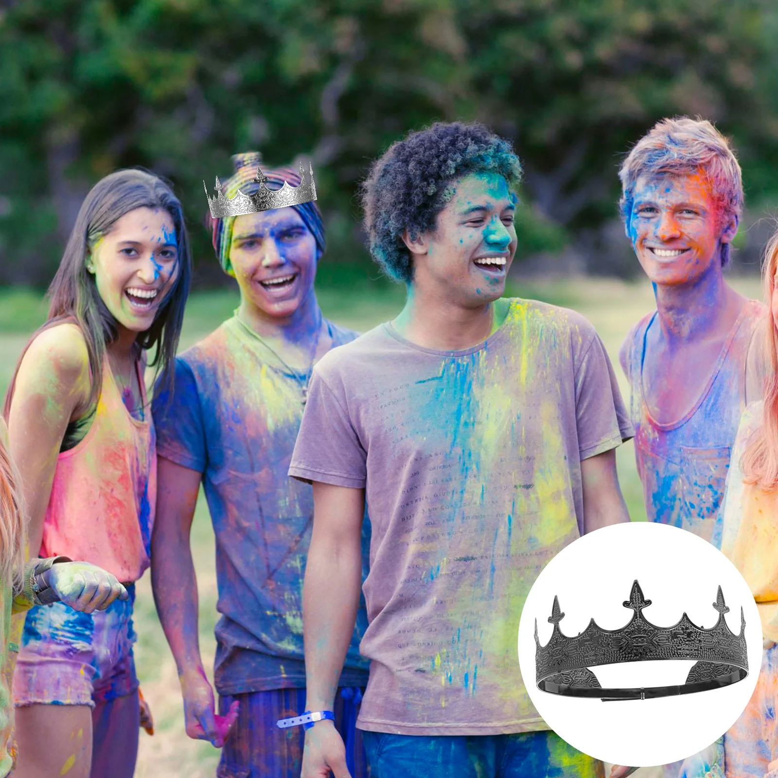 

Metal For Men Vintage Headband Decorative Headdress Party Cosplay Prop Prom Accessories Stage Performance Adult Mens Retro