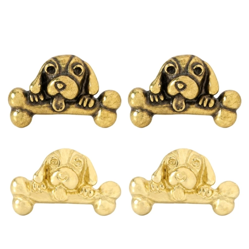 E7CD Furniture Pull with Canine-and-Bone Form, a Defined Grip for Opening Cabinet Fronts, Drawers, and Storage Cabinets
