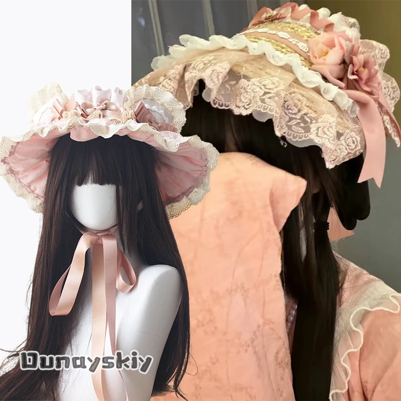 

Yumeki@Cosplay: Антикварный зонт-шляпа в стиле Лолита, кружевной боннет, женский аксессуар для костюмов на Хэллоуин, для ролевых игр