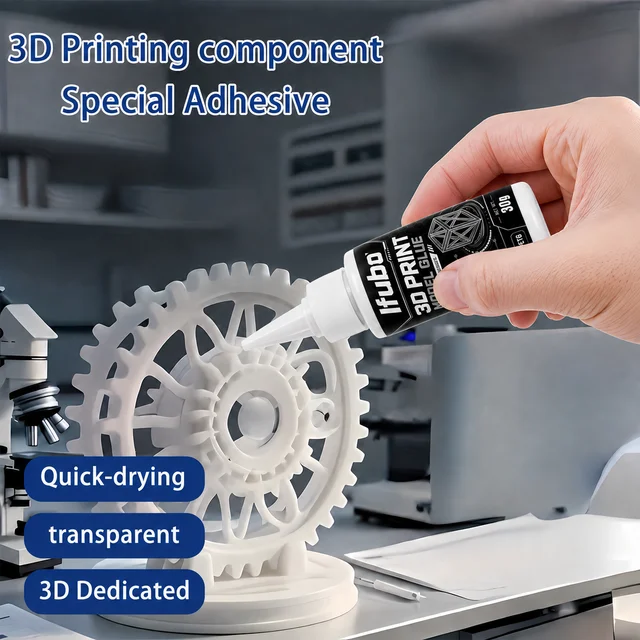 IFUBO 3D Print Glue For Model Repair Fast Set Clear Bonding Adhesive For PLA ABS PETG TPU Miniatures Crafts 6