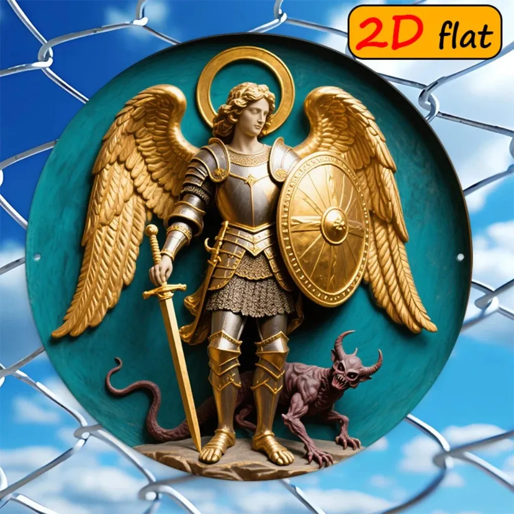 Serene Religious Aluminum Wall Art 7.87x7.87in Waterproof Durable Outdoor Plaque Sign Home Decor