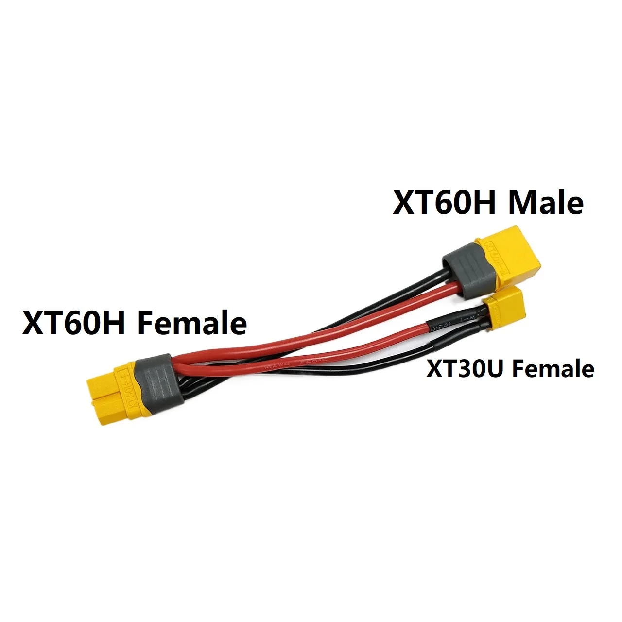 AMASS XT60H female to XT30U male Parallel Battery Connector Cable Extension Y Splitter Plug Adapter for FPV RC charging parts