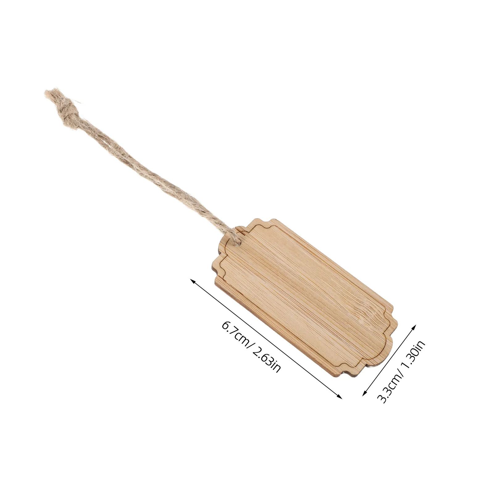 10Pcs Bamboo Wooden Rectangle Plant Tags Hanging DIY Labels Outdoor Garden Vegetable Marker Signs Hanging Plant Label