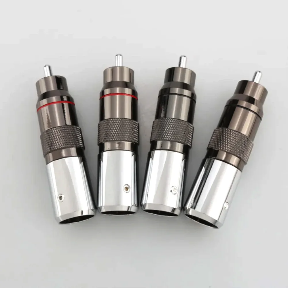 4 قطعة مطلي بالروديوم سدادة RCA المسمار مقفل للصوت ربط كابل لحام التوصيل استخدام لكابل 12 مللي متر