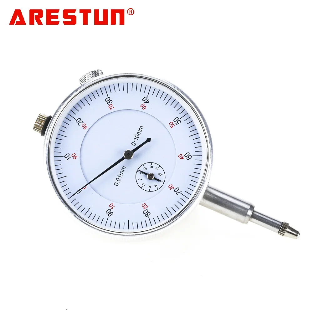 Precision 0.01mm Dial Indicator Gauge 0-10mm Meter Precise 0.01mm Resolution Indicator Gauge Mesure Instrument Tool Dial Gauge