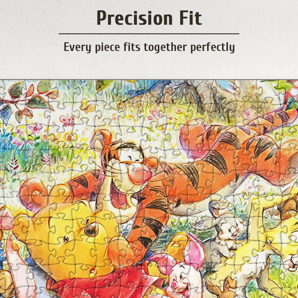 Puzzle Disney Kubuś Puchatek i Tygrysek 108/200/300/500/1000 elementów Drewniane puzzle podłogowe Wysoka jakość Prezent Zabawna gra imprezowa