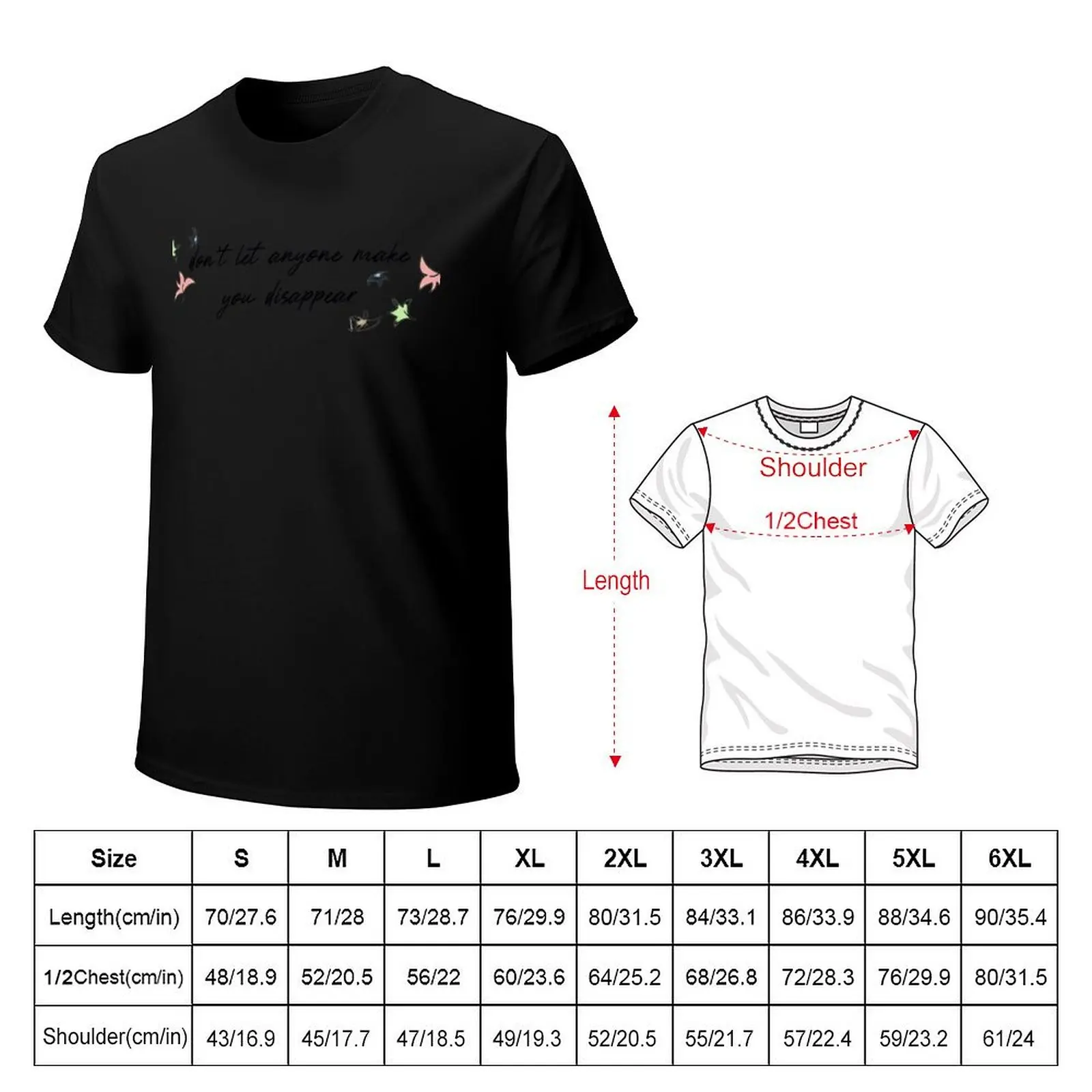 heartstopper don't let anyone make you disappear T-Shirt Basic Comfort Fit T-Shirt for Men