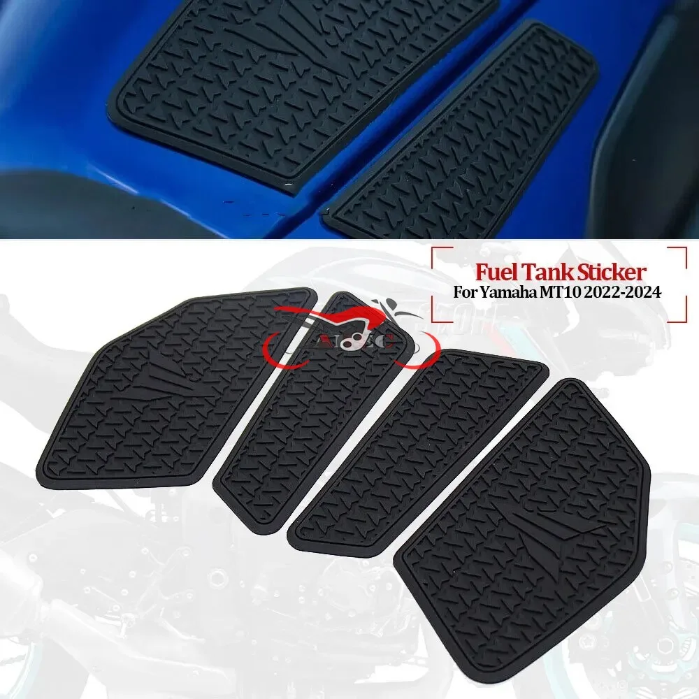 

Новые мотоциклетные нескользящие боковые наклейки на топливный бак для YAMAHA MT10 mt10 2022 2023 2024 2025 MT-10, водонепроницаемая резиновая наклейка