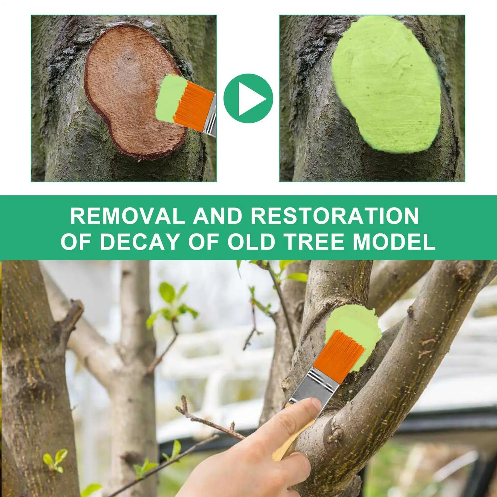 Tree Wound Bonsai Cut Paste Smear Agent Pruning Compound Sealer with Brush Grafting Pruning Sealer Tree Repair Ointment