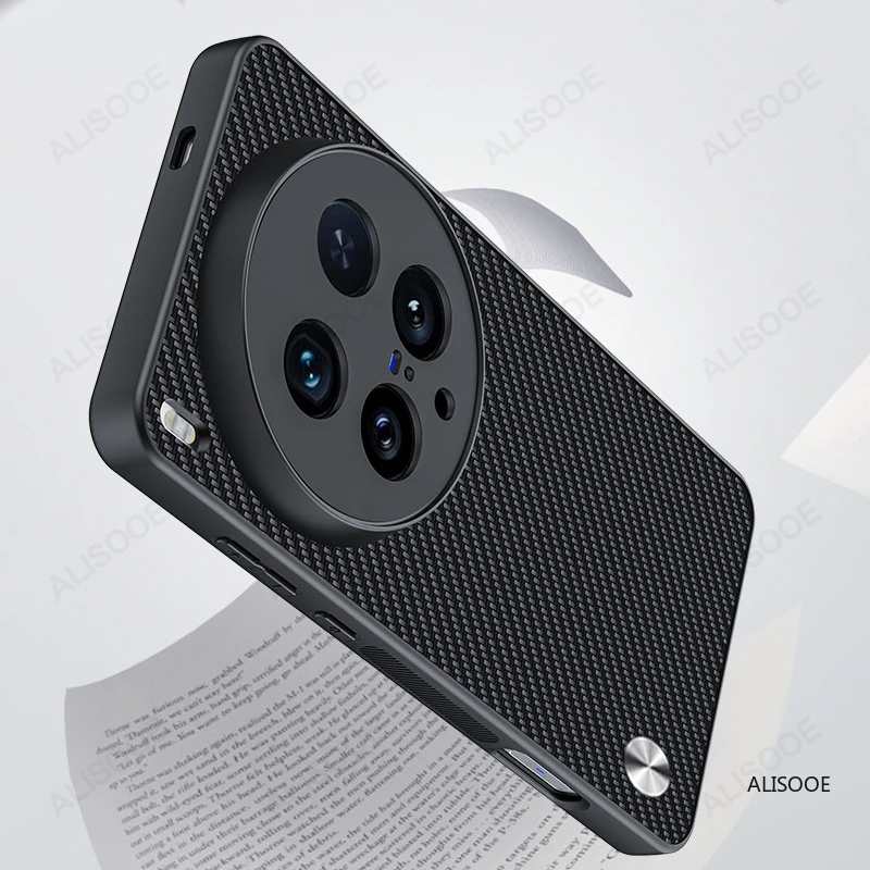 Stoßfest Funda für VIVO X200 Ultra Fall Luxus Faser Textur PU Leder Schutz Zurück Abdeckung Capa