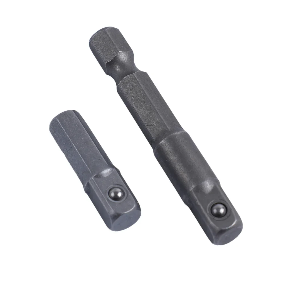 2pcs Drill Socket Adapter 1 4 Inch Nut Driver Sockets Hex Shank Extension Socket Adapter For Screwdriver Hand Tool