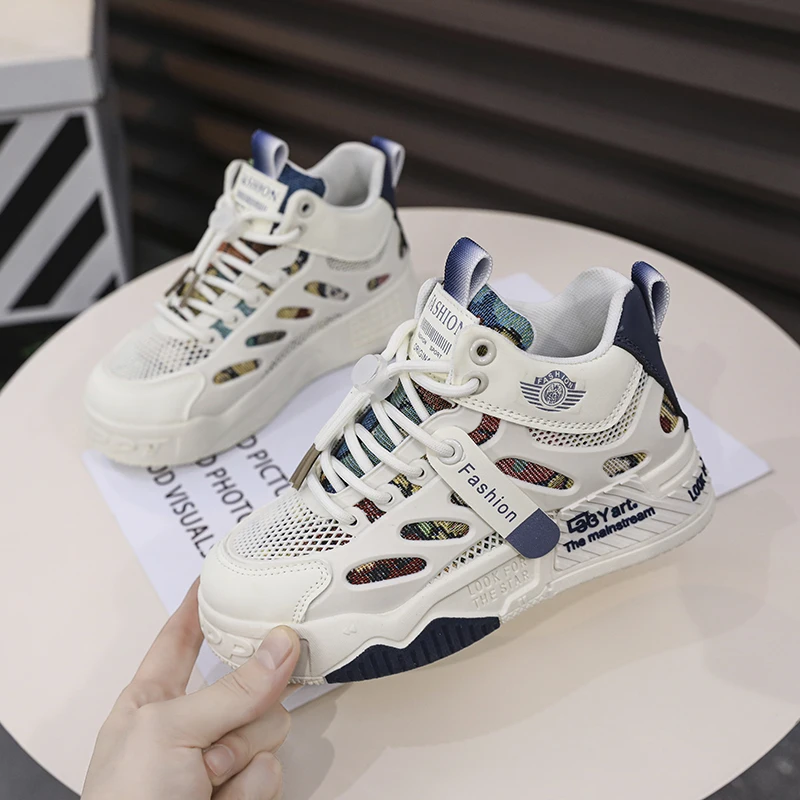 

Детская обувь Нескользящие коньки для мальчиков, новинка 2025 года, детские кожаные кроссовки CuHK, детские универсальные кроссовки для мальчиков и студентов