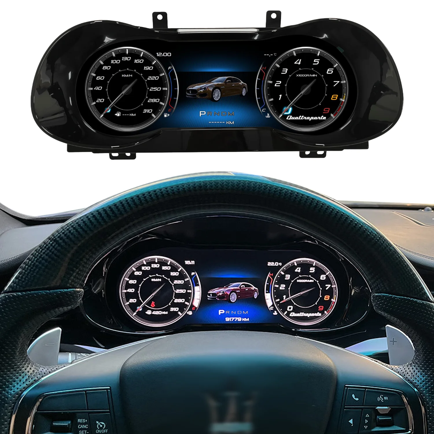 Quattroporte/Ghibli/Levante Upgrade Dashboard Displayer Digital Cluster Instrument Speedometer For Maserati