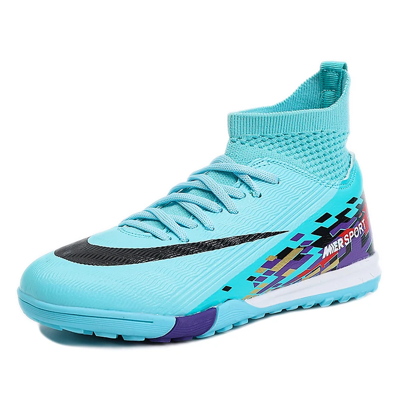 

New Men Soccer Shoes High-top Futsal Cleats Sneakers Football Boots Grass High-quality Non-Slip Match Indoor Hot-selling FG/TF