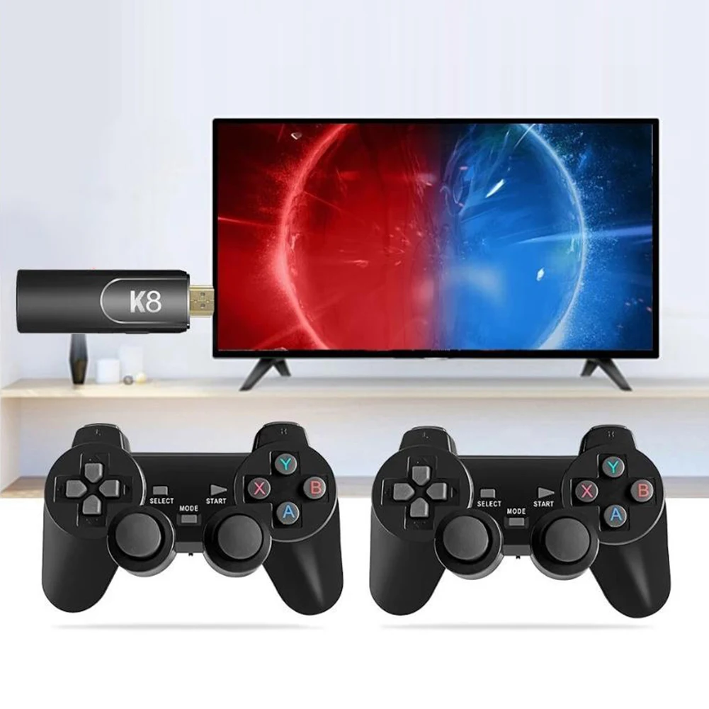وحدة تحكم ألعاب 58000+ ألعاب تلفزيون وحدة تحكم ألعاب محمولة HDMI لوحات ألعاب لاسلكية متوافقة مع PS1 N64 DC