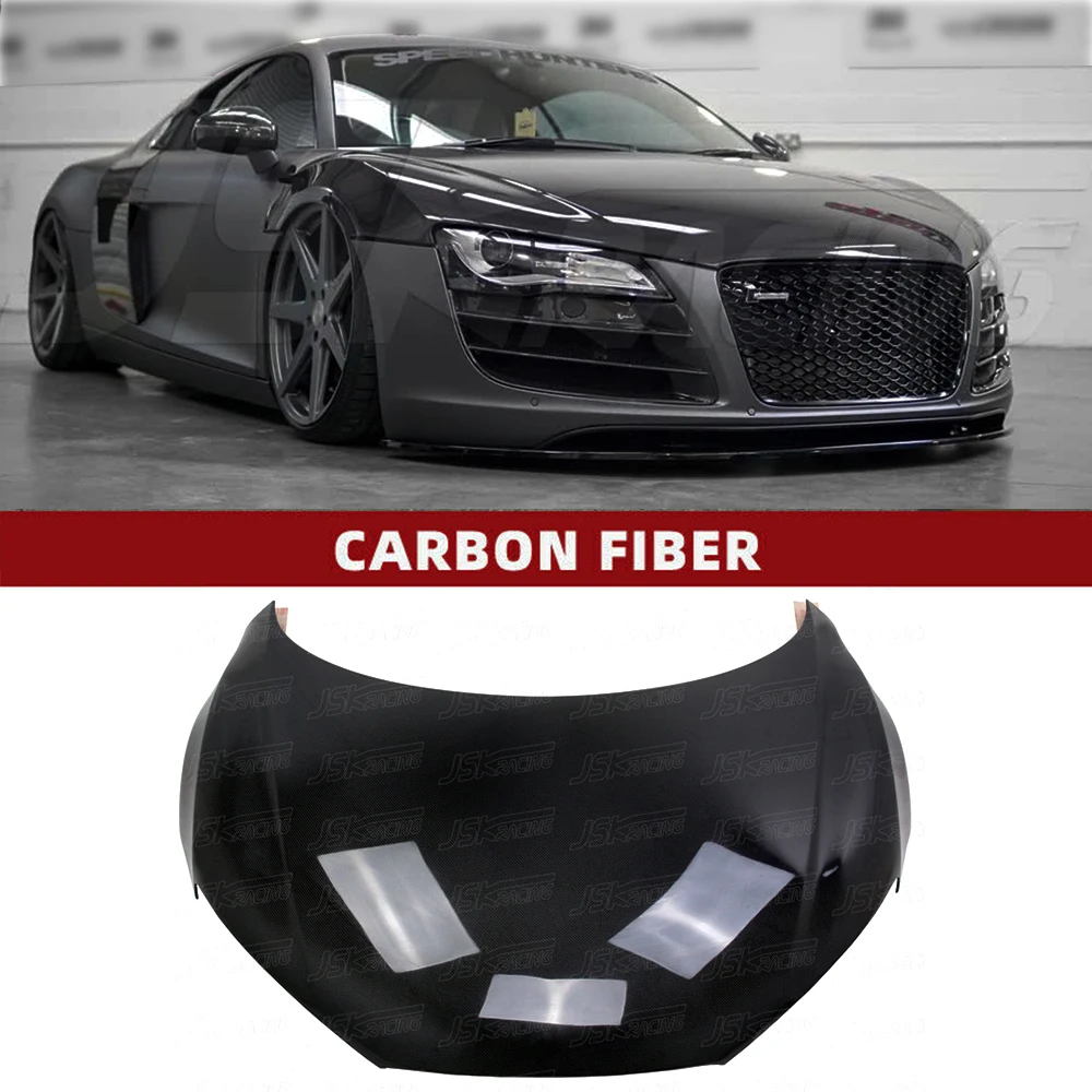 For Audi R8 V8 V10 2008-2015 O Style Carbon Fiber Hood