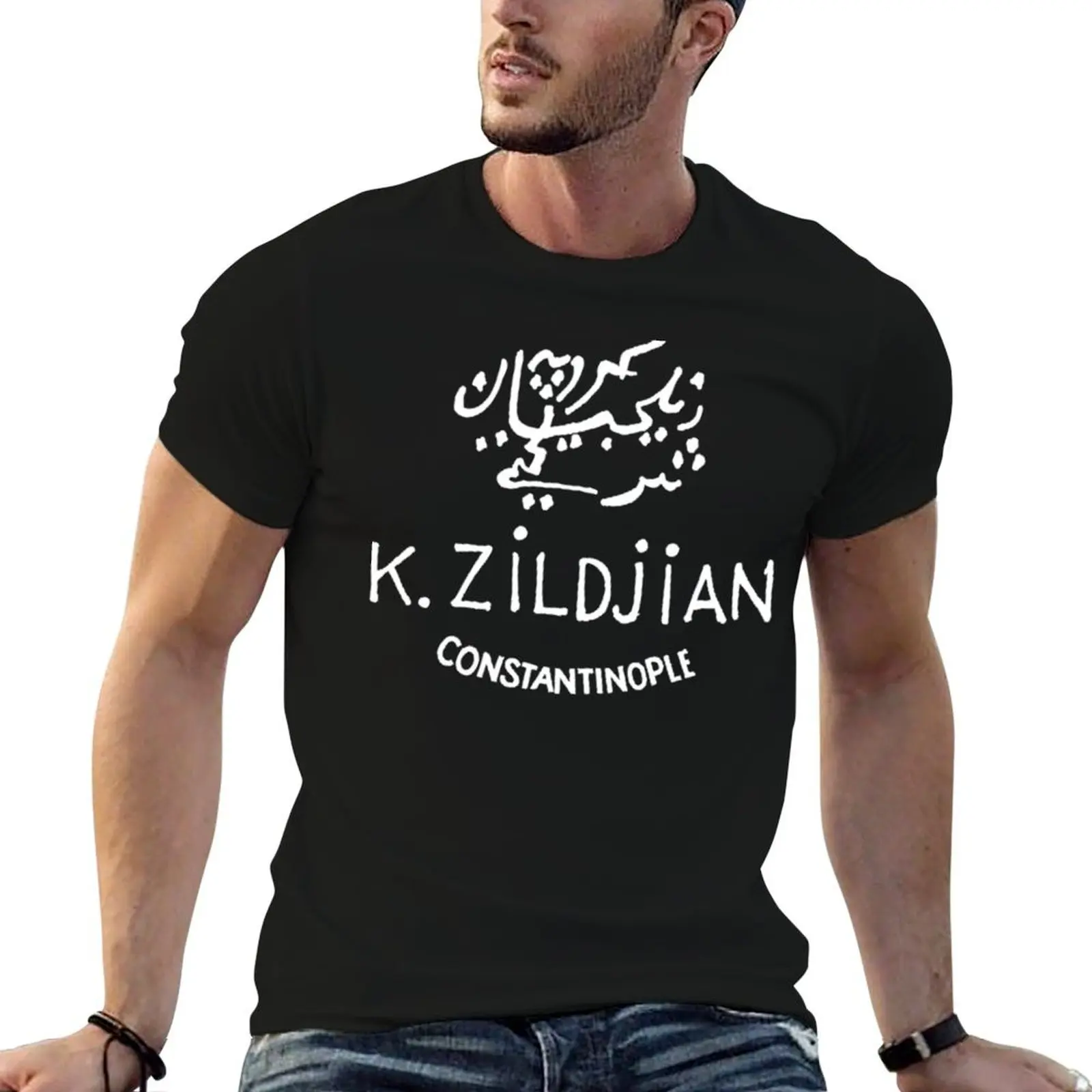 

K. Zildjian Constantinople, футболка с белым логотипом, футболка для мужчин, мужские футболки, высококачественная футболка люксового бренда