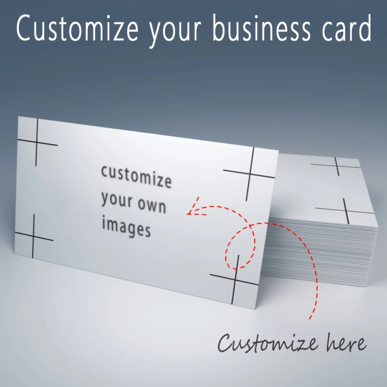 Custom Business Cards 500pcs - Customize Add Your Logo Free Design, Standard Size Print for Small Business & Freelancers