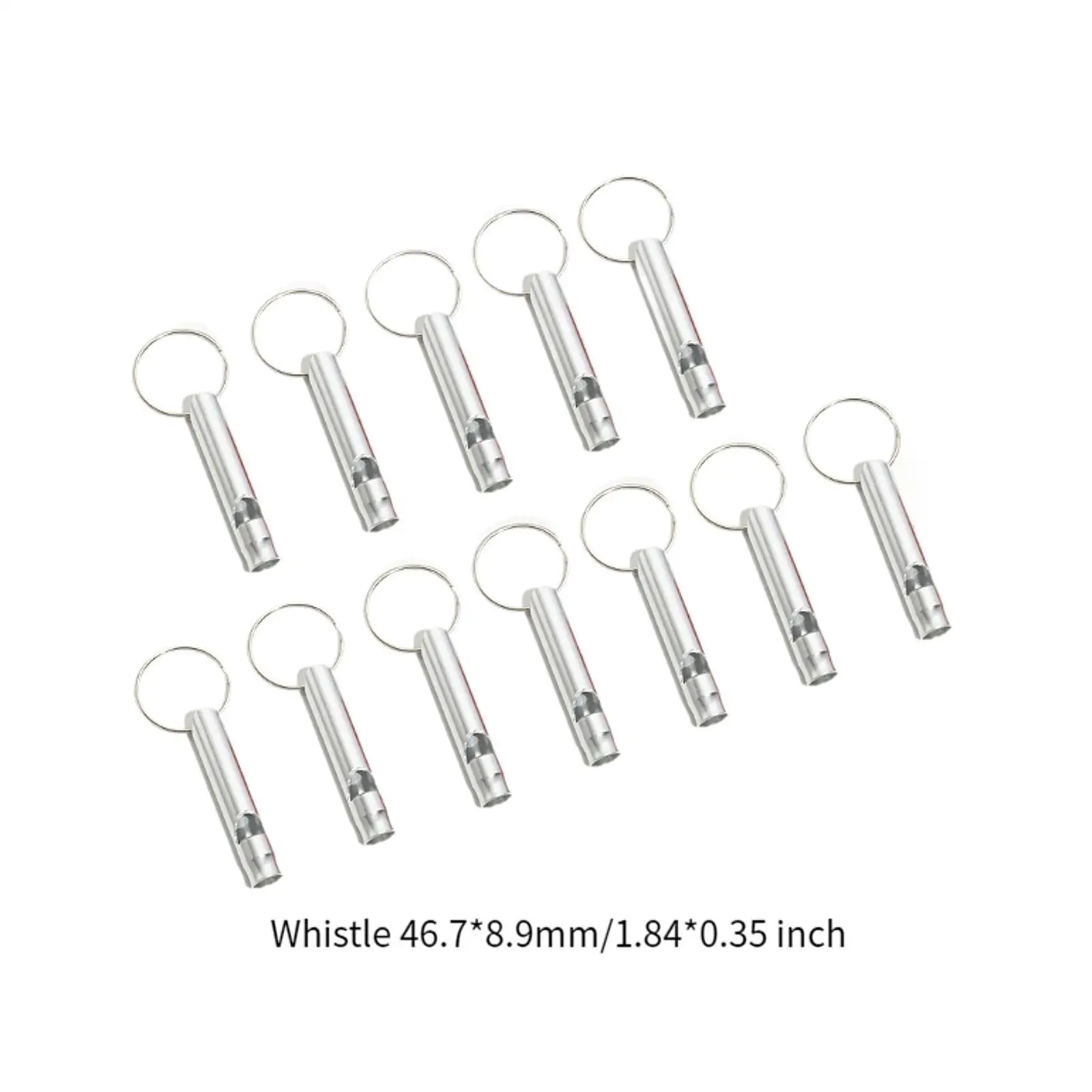 Sifflets de survie portables en alliage d'aluminium, Sifflets d'entraînement pour chiens, Sifflets de signal, Sports de plein air, 12 pièces