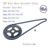 38 44 54 64 74 Tooth 38T 44T 54T 64T 74T T8F 26MM 29MM 35MM 54MM Rear Sprocket Mini Moto ATV Quad Dirt Pit Pocket Bike Cross
