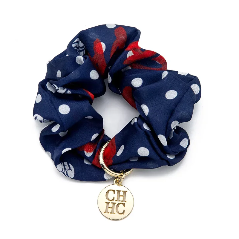 CH Tie Womens Daily Party Use Horrorcosplaycostumeprops Polka Dot Scrunchie Cosplay Accessories Gold Logo Charm Elastic Hair image 4