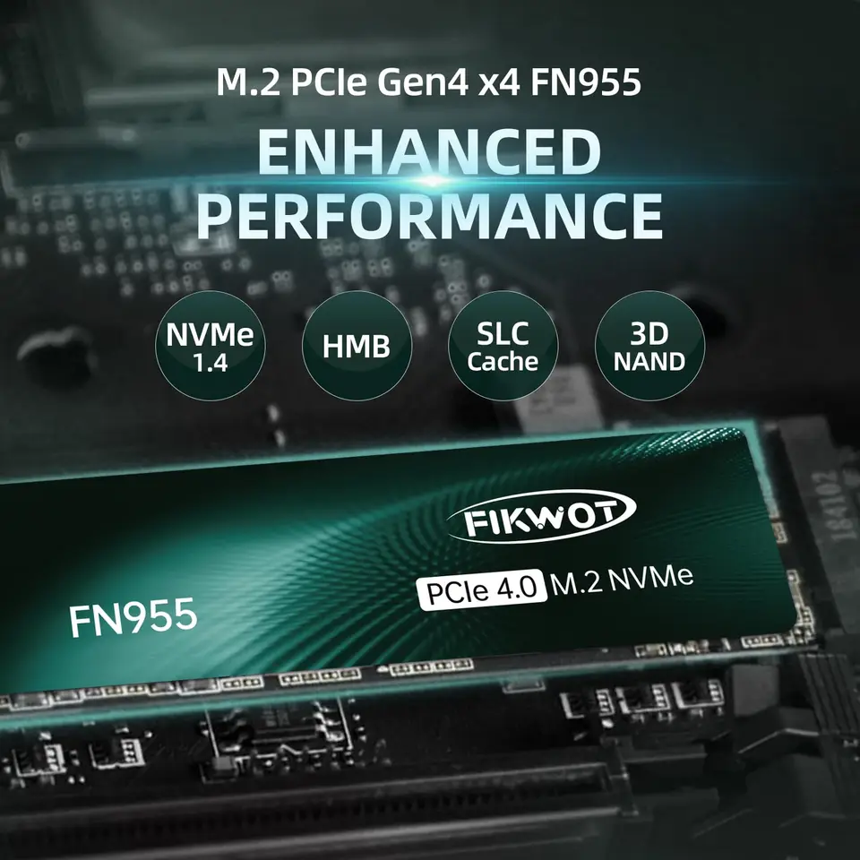 Fikwot FN955 M.2 SSD 1TB 2TB 4TB PCIe4.0x4 NVMe1.4 7300MB/s M.2