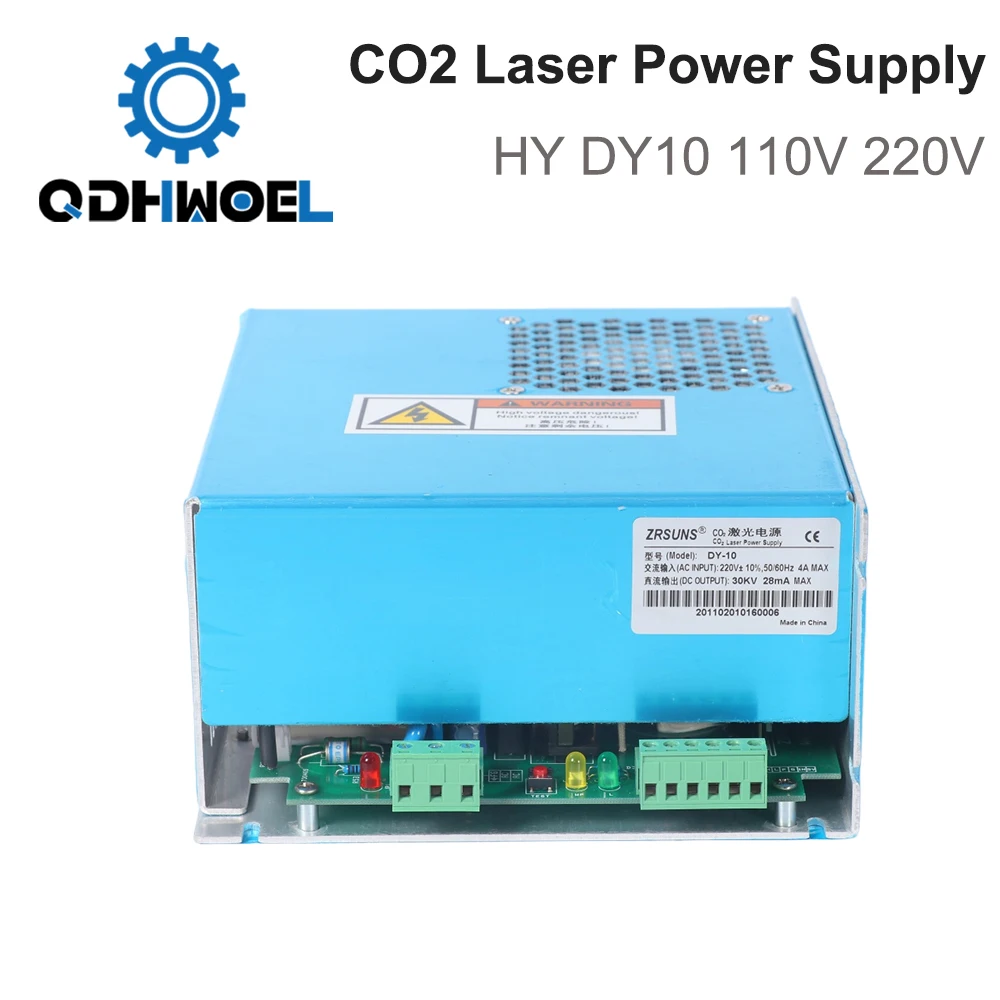 QDHWOEL 80W PSU HY DY10 Co2 Laser Power Supply For RECI Series W1/T1/W2/T2 Tube For Laser Engraver Cutting Machine