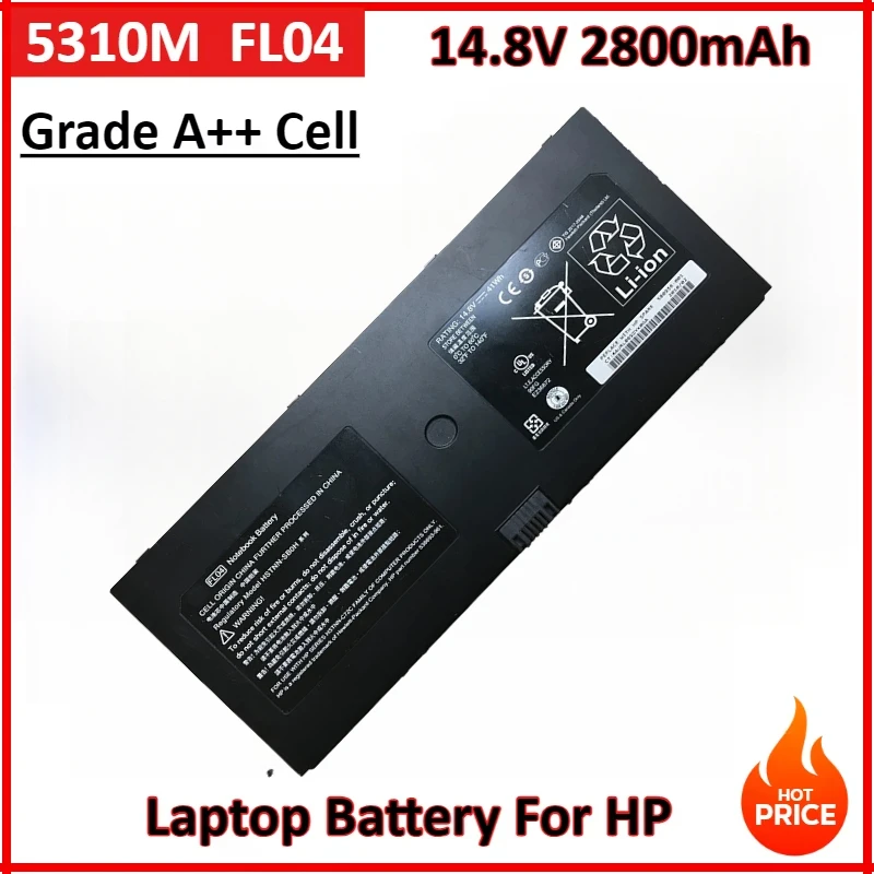 14.8V 2800mAh Laptop Battery For HP For ProBook 5310m 5320m HSTNN-DB0H SB0H D80H C72C538693-27 538693-961 HSTNN-DB0H FL04