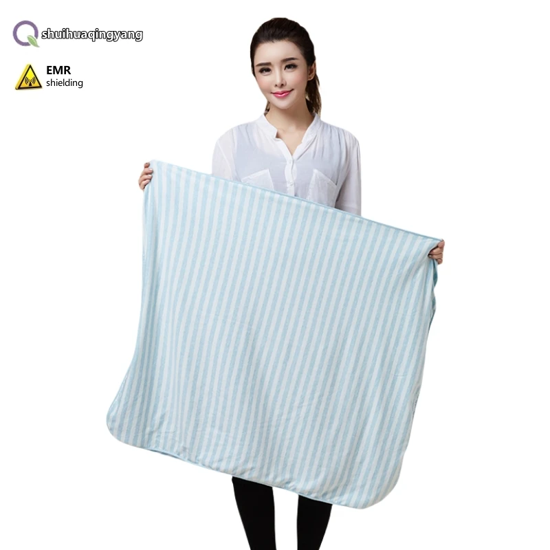 Electromagnetic radiation protective inner layer 100% silver fiber blanket Office equipment EMF shielding four seasons blanket