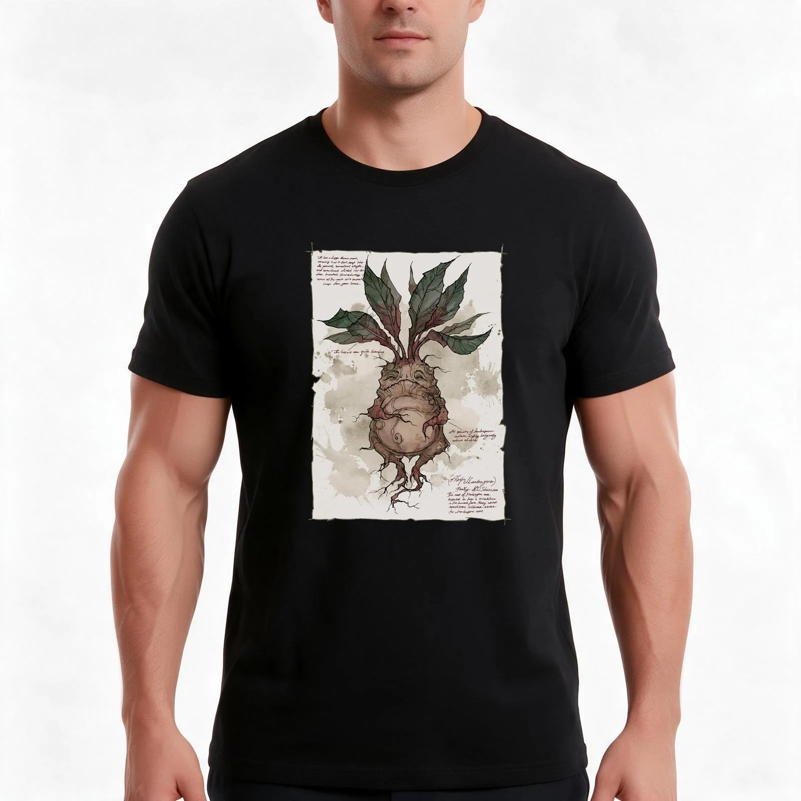 definition of mandrake - spell magic T-Shirt, Summer Casual Cotton Tee, Oversized Streetwear Tops, Vintage Graphic Print
