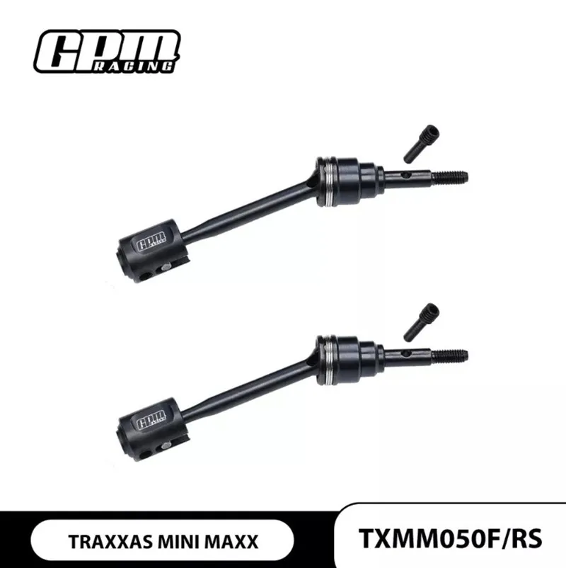 GPM 4140 Carbon Steel Front/Rear Driveshafts & Drive Cups For TRAXXAS Mini Maxx Monster Truck 107154-1 10750 10750X